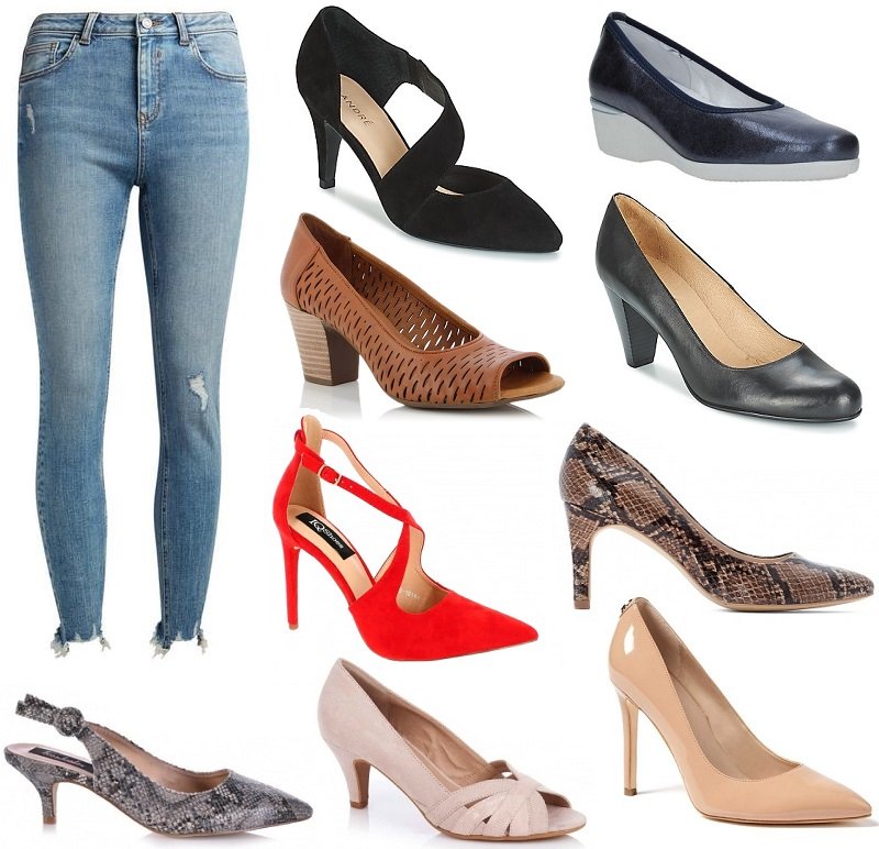 συνδυασμός γοβάκια παντελόνι τζιν