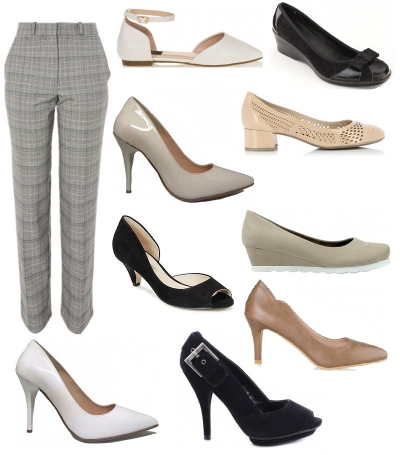 συνδυασμός γοβάκια υφασμάτινο παντελόνι