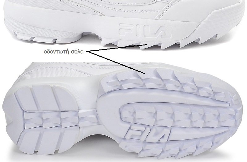 η σόλα των λευκών Disruptor WMN